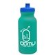 a teal bottle & royal blue lid 20 oz the omni color bike bottle with push pull lid
