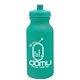 aerial view a teal bottle & teal lid 20 oz the omni color bike bottle with push pull lid, image 1 of 2