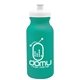 aerial view a teal bottle & white lid 20 oz the omni color bike bottle with push pull lid, image 1 of 2
