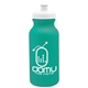 aerial view a teal bottle & white lid 20 oz the omni color bike bottle with push pull lid, image 1 of 2