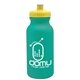 a teal bottle & yellow lid 20 oz the omni color bike bottle with push pull lid