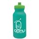 a teal bottle & lime green lid 20 oz the omni color bike bottle with push pull lid