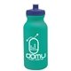 a teal bottle & navy blue lid 20 oz the omni color bike bottle with push pull lid