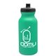 aerial view a turquoise bottle & black lid 20 oz the omni color bike bottle with push pull lid, image 1 of 2