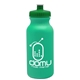 aerial view a turquoise bottle & green lid 20 oz the omni color bike bottle with push pull lid, image 1 of 2