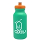 aerial view a turquoise bottle & orange lid 20 oz the omni color bike bottle with push pull lid, image 1 of 2