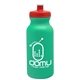 a turquoise bottle & red lid 20 oz the omni color bike bottle with push pull lid