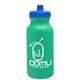 a turquoise bottle & royal blue lid 20 oz the omni color bike bottle with push pull lid