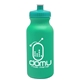 aerial view a turquoise bottle & teal lid 20 oz the omni color bike bottle with push pull lid, image 1 of 2
