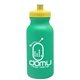a turquoise bottle & yellow lid 20 oz the omni color bike bottle with push pull lid