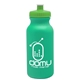 aerial view a turquoise bottle & lime green lid 20 oz the omni color bike bottle with push pull lid, image 1 of 2