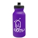 aerial view a violet bottle & black lid 20 oz the omni color bike bottle with push pull lid, image 1 of 2
