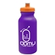 aerial view a violet bottle & orange lid 20 oz the omni color bike bottle with push pull lid, image 1 of 2