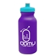 aerial view a violet bottle & cyan lid 20 oz the omni color bike bottle with push pull lid, image 1 of 2