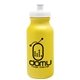 aerial view a yellow bottle & white lid 20 oz the omni color bike bottle with push pull lid, image 1 of 2