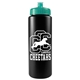 a black bottle & teal lid garyline(r) quart sport bottle with push - pull lid - 32 oz