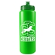 a neon green bottle & green lid garyline(r) quart sport bottle with push - pull lid - 32 oz