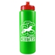 a neon green bottle & red lid garyline(r) quart sport bottle with push - pull lid - 32 oz