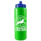 a neon green bottle & royal blue lid the sports quart - 32 oz sports bottle