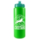 a neon green bottle & teal lid garyline(r) quart sport bottle with push - pull lid - 32 oz
