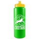 a neon green bottle & yellow lid garyline(r) quart sport bottle with push - pull lid - 32 oz