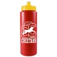 a red bottle & yellow lid garyline(r) quart sport bottle with push - pull lid - 32 oz