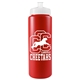 a red bottle & white lid garyline(r) quart sport bottle with push - pull lid - 32 oz