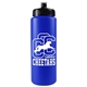 a royal blue bottle & black lid garyline(r) quart sport bottle with push - pull lid - 32 oz