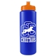 a royal blue bottle & orange lid garyline(r) quart sport bottle with push - pull lid - 32 oz