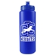 aerial view a royal blue bottle & royal blue lid garyline(r) quart sport bottle with push - pull lid - 32 oz, image 1 of 2