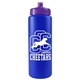 a royal blue bottle & violet lid the sports quart - 32 oz sports bottle