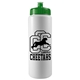a white bottle & green lid garyline(r) quart sport bottle with push - pull lid - 32 oz