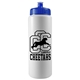 a white bottle & royal blue lid garyline(r) quart sport bottle with push - pull lid - 32 oz