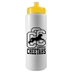 a white bottle & yellow lid garyline(r) quart sport bottle with push - pull lid - 32 oz