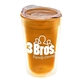 a transparent orange 14 oz transparent tumbler