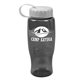 a smoke bottle & white lid poly - pure - 27 oz transparent bottle with tethered lid