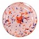 aerial view a orange/blue fun 9 confetti flying disc, image 1 of 2