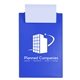 aerial view a royal blue board & white clip polystyrene clipboard 5 3/4 x 9 3/4 x 1/8, image 1 of 2