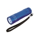 aerial view a blue aluminum mini led flashlight, image 1 of 2
