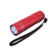 aerial view a red aluminum mini led flashlight, image 1 of 2