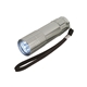 aerial view a silver aluminum mini led flashlight, image 1 of 2