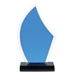 aerial view a clear/blue jaffa(r) acrylic sailboat award, image 1 of 4