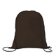 aerial view a black good value(tm) non - woven drawstring backpack, image 1 of 2