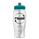 a clear bottle & teal lid poly - pure - 27 oz transparent bottle with push pull lid