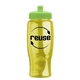 a transparent yellow bottle & lime green lid poly - pure - 27 oz transparent bottle with push pull lid