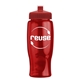 a transparent red bottle & red lid poly - pure - 27 oz transparent bottle with push pull lid