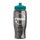 a smoke bottle & teal lid poly - pure - 27 oz transparent bottle with push pull lid