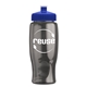 a smoke bottle & royal blue lid poly - pure - 27 oz transparent bottle with push pull lid