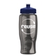 a smoke bottle & navy blue lid poly - pure - 27 oz transparent bottle with push pull lid