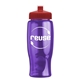 a transparent violet bottle & red lid poly - pure - 27 oz transparent bottle with push pull lid